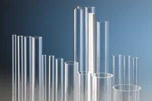 Hardened Quartz Glass Tube Instrument High Temp Resistant Round Bottom