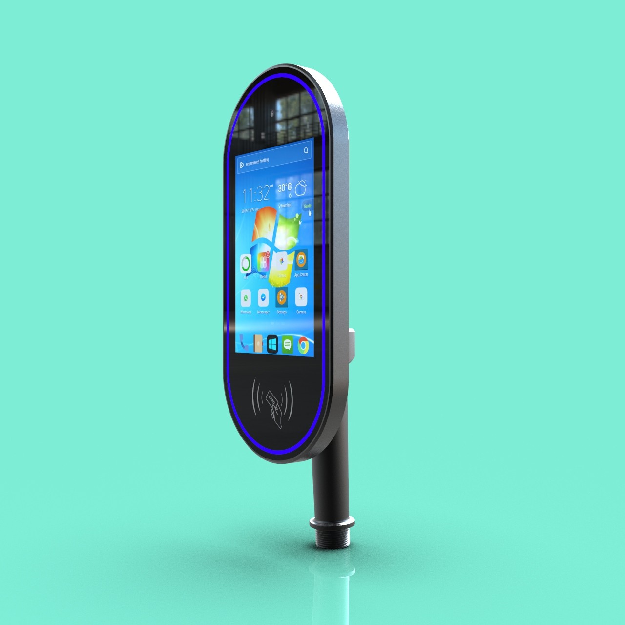 JP182 8-Inch Pedestrian Turnstile Linux System Facial Recognition and Card Access Control Device