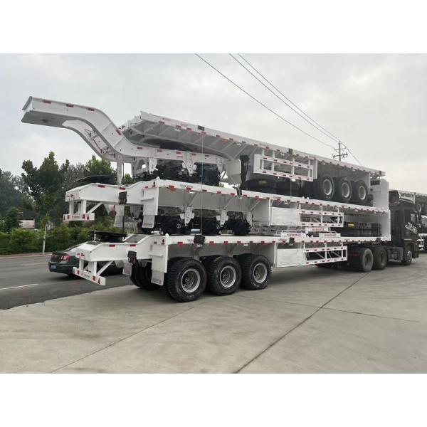 20FT 40FT Container Transport Flatbed/Skeleton Double/Superlink/Interlink Truck Semi Trailer 75ton+75ton 100ton