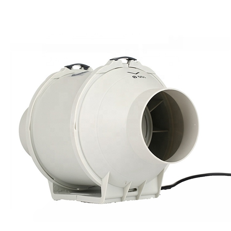 DC Electric Current Type 120V Voltage Silent In Line Axial Extraction Super Plastic Fan