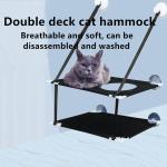 Cat Hammock Suction Cup Window Sill Double Cat Window Perch Breathable Mesh