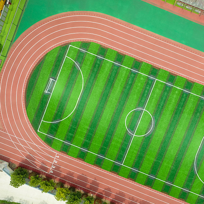 Stadium Synthetic Athletic Flooring Rubber Running Track 20M Length