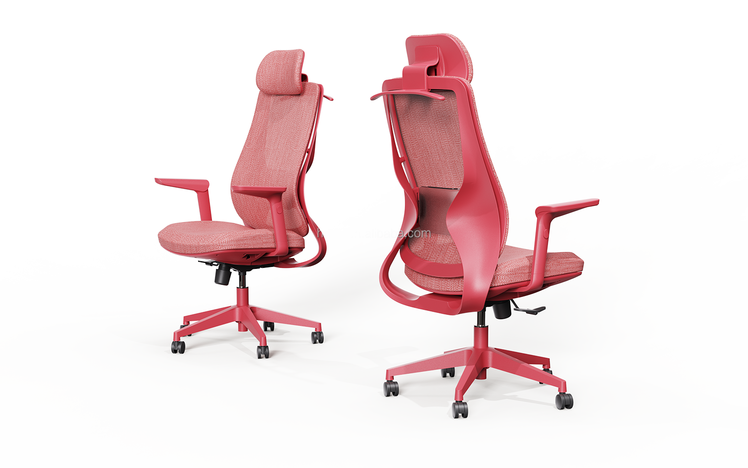 Modern Red Office Furniture Swivel Manager Chair with Adjustable Backrest and Design