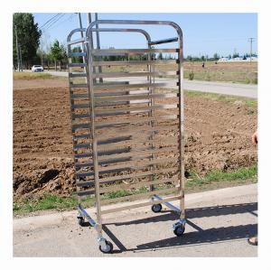 China 304 Stainless Steel Rack Trolley For Catering Equipment , Silver Color wholesale