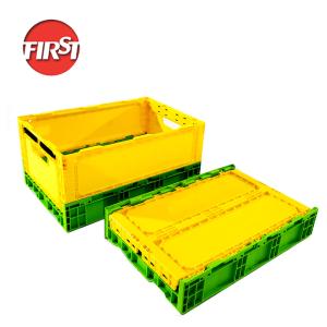 China 29L Collapsible Plastic Crates Stackable Moving Boxes For Storage wholesale