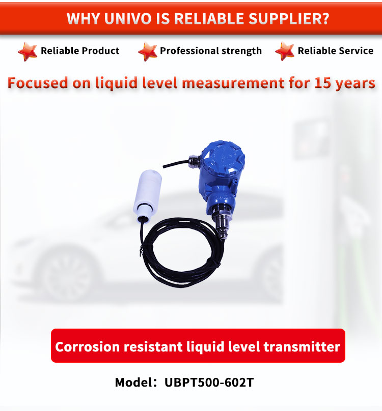 Corrosion Liquid Level Gauge Transmitter UNIVO UBPT500-602T Customized for Monitoring