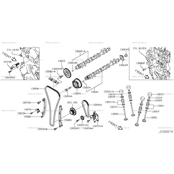 07 - 09 Nissan Cube Sentra Versa 1.8L & 2.0L Timing Chain Kit Mr18De Mr20De