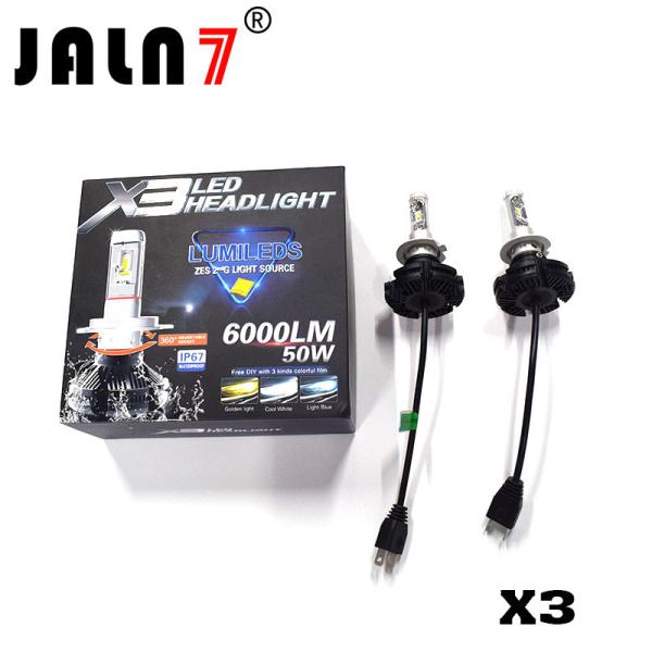 LED Headlight Bulbs JALN7 X3 LED Conversion Kits Extremely Super Bright H1/H4/H7/H11/9005/9006 50W 6000lm