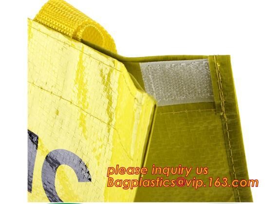 Super quality gift pp woven shopping bag with zipper,pp woven check jumbo laundry shopping bag,Eco Friendly Recycle Reus