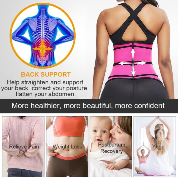 Plus Size Fitness Double Modeling Belt Faja WAISTDEAR Neoprene Waist Trainer Girdles