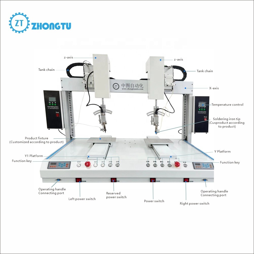Automatic Soldering Machine Simultaneously Solder Two Points for Enhances Working Efficiency