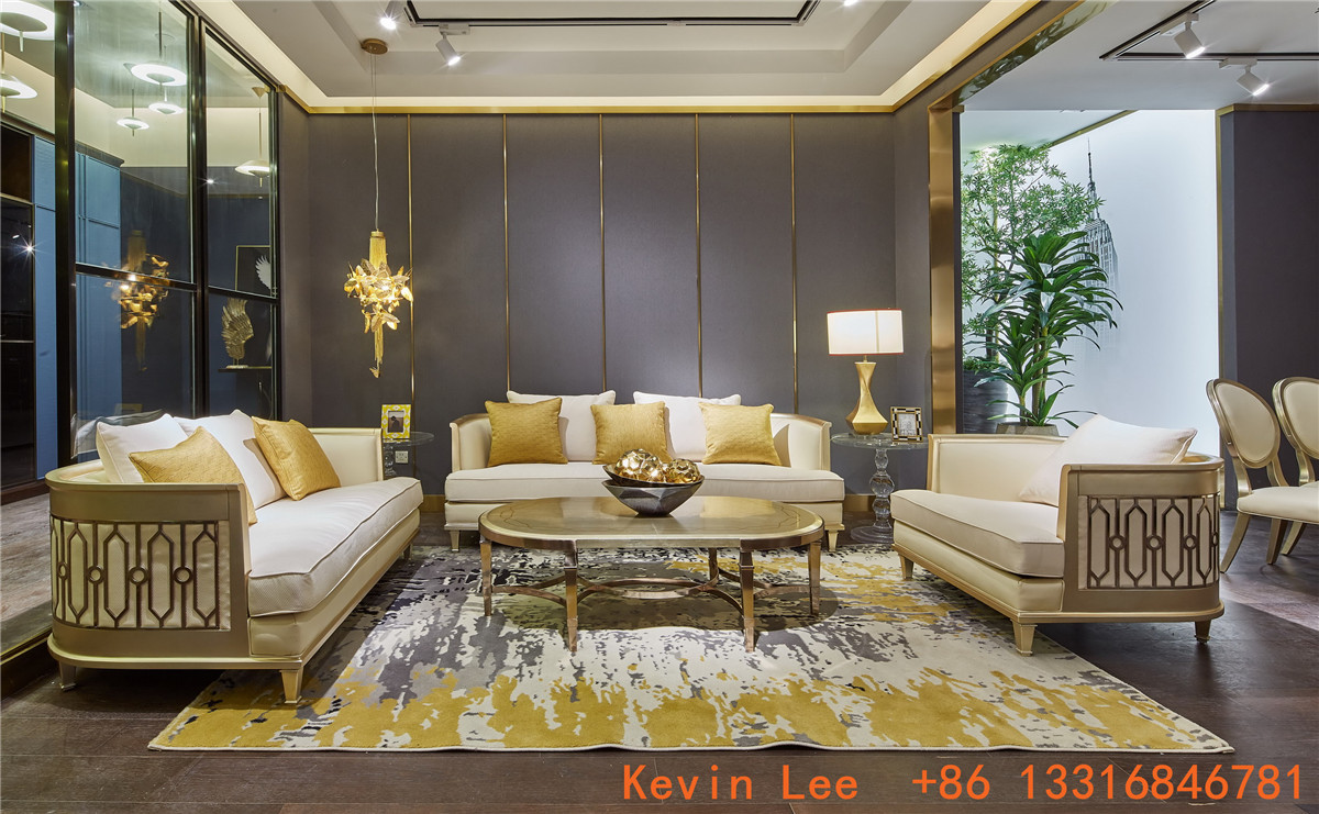 Light luxury dining room furniture Nice wood table with Leather dining chairs for Villa home interior design furniture