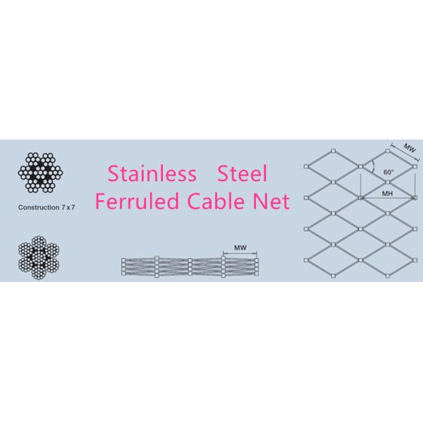 Ferruled Inox 1.6mm Cable Mesh For Staircases