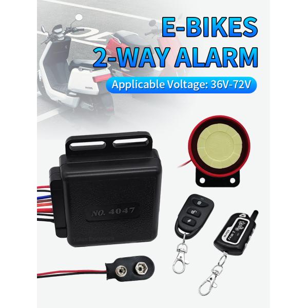 36V - 72V Motorcycle 2 Way Alarm For Yamaha Anti Cut ISO9001