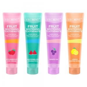 China new arrival fruit whitening colorful toothpaste 100ml wholesale