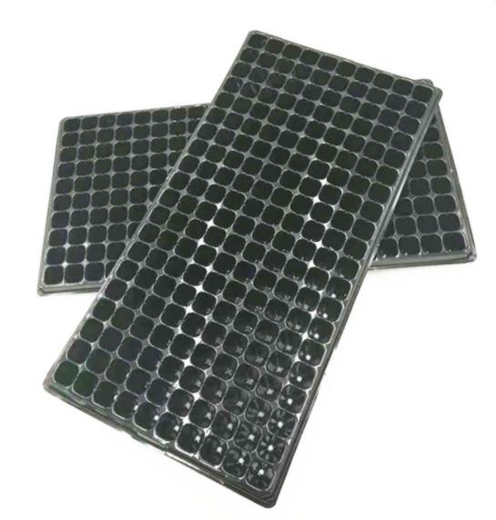 Quality Custom black plastic hydroponic seed nursery seeding tray with 72 cells for sale