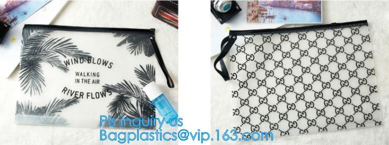 Custom waterproof pvc slider zipper wet bikini bag, zipper lock slider bag/resealable pvc slider zip poly bag, resealabl