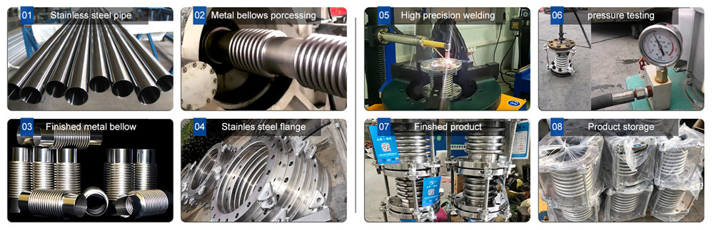 Non Welded Pipe Bellows Expansion Joint Elastic Compensation With Control Rods