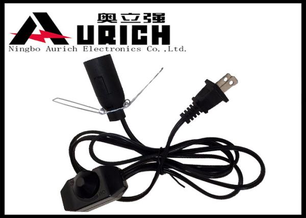 Quality Electrical Ul Approved Salt Lamp Power Cord With Dimmer Switch E12 Lamp Holder for sale