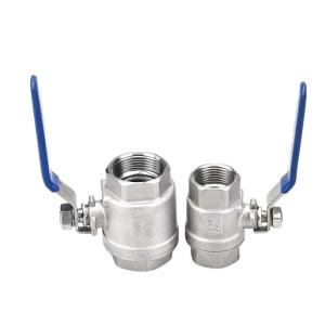 China 2pc 2 way Internal Thread Ball Valve made of 304 316 Stainless Steel for Industrial Applications and Hydraulic Structure wholesale
