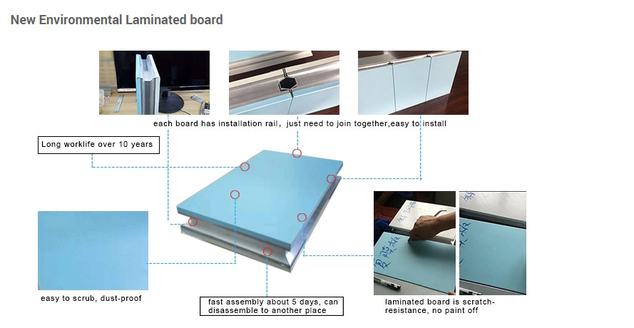PVC Steel Laminar Flow Modular Operating Room 42db With Surgery Shadowless Lamp