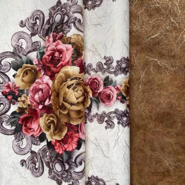 Anti Pilling Metallic Digital Print Fabric Printed FDY Velvet Abrasion Resistant