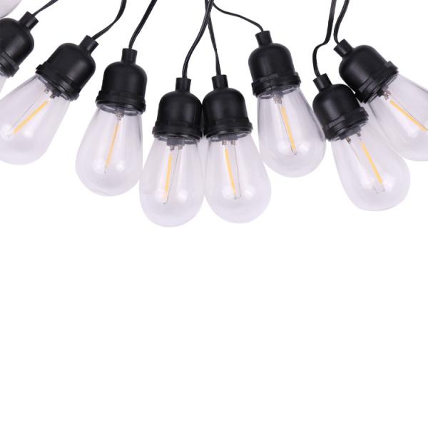 Quality 5V 1.5W DC Solar Powered LED String Lights 20 Vintage Edison Bulb String Lights for sale