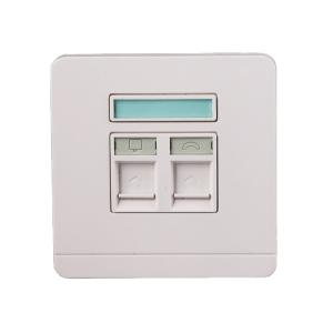ANSHI Network 86 Faceplate Cat5e Cat6 Cat7 Faceplate Ethernet Wall Socket Rj45 Face Plate 86x86mm Dual Port