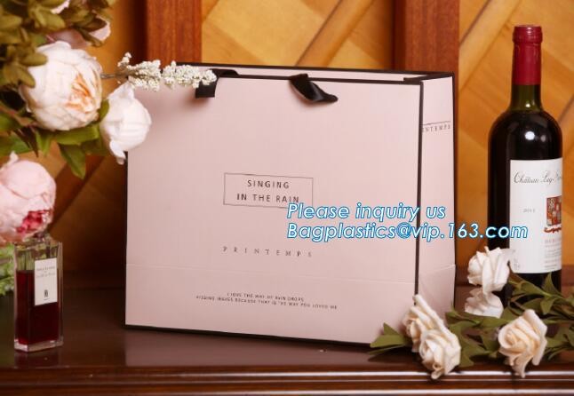 Custom paper bag with handle coated white paper bag printing pattern flower carrier bag,Flower carrier paper bags with d
