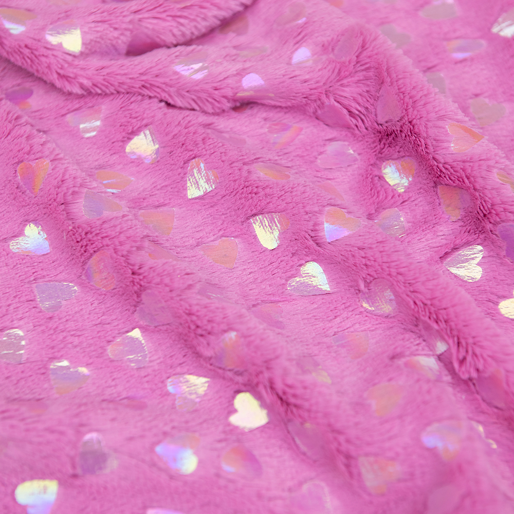 100% Polyester Plaid Style Bronzing Silver PV Plush Faux Fur Fabric for Home Textile