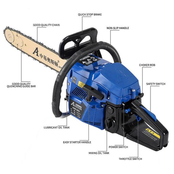 20 Inch Petrol Chain Saw 54.6CC Chinese Gas Powered Chainsaw 2.5KW