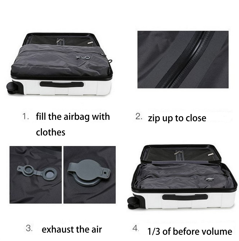 Patent ABS Trolley Cases With Built-in Airtight Bag Can Store More Travel Supplies Vacuum Compression