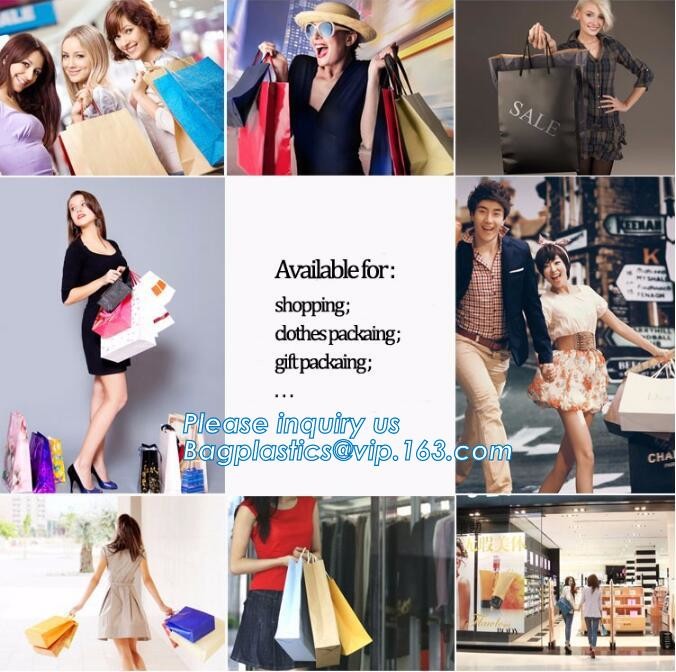 Customized Cut Printed Coated Paper Shopping Bag with Matt Lamination,rope handle custom logo printed white paper bag