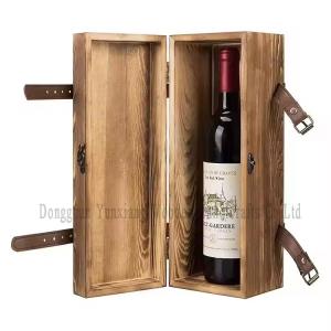 China Recyclable Wine Bottle Box Environmental Protection Wooden Gift Wine Carrier Box wholesale