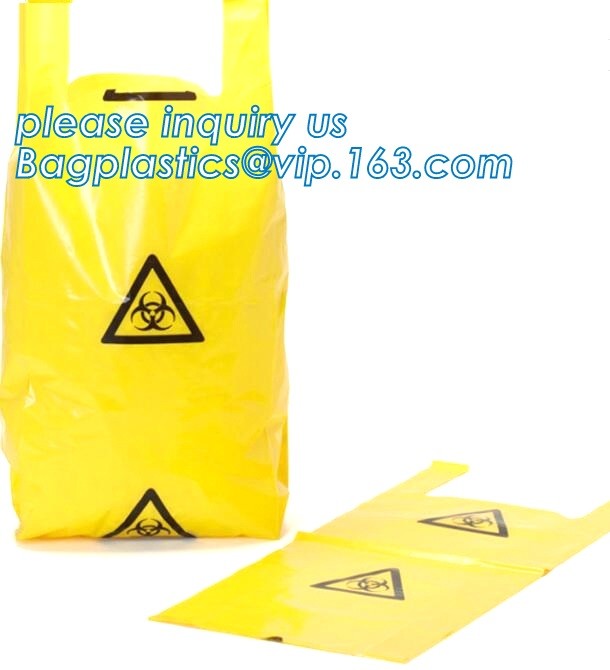 LDPE biohazard waste bin bags disposable medical autoclave bags, biohazard specimen bag plastic adhesive flat bag, bagea