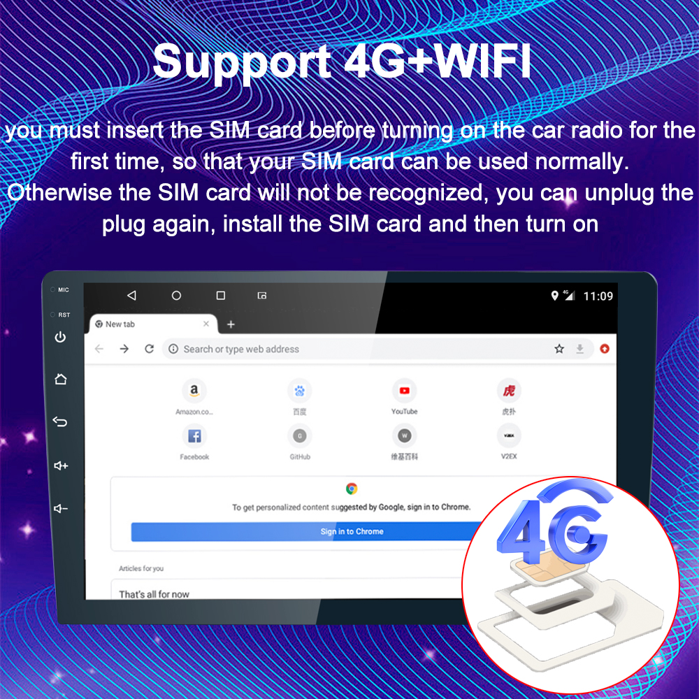 Universal Radio Stereo Audio Head Unit 9 Inch 2 Din Double Din Car DVD Player with Bluetooth