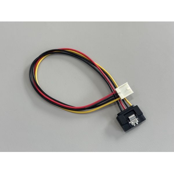 SATA power connector to 3-pin PCB wire cable harness, electrical power transmission terminals for server, HDD, industrial control, customization for