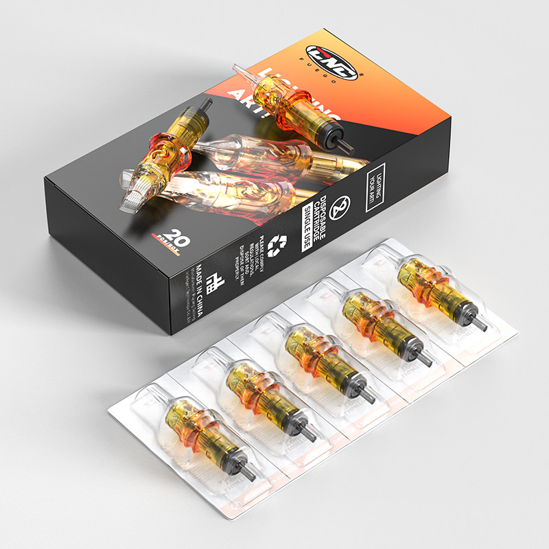 CNC Fuego Stainless Steel Round Shader Tattoo Needles Single Use Magnum Needle Tattoo