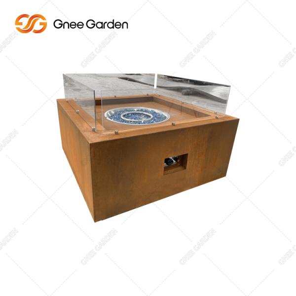 Quality Outdoor Gas Heater Square Fire Pit Table Gas Fireplace for sale