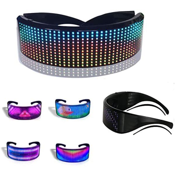Quality APP Control Programmable LED Glasses 700mAh Battery Multi Languages for sale