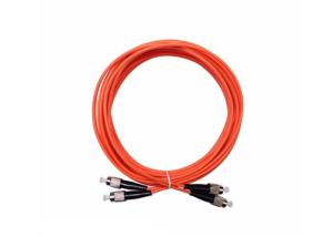 China FC-FC OM2 Duplex Fiber Optic Patch Cord 15m 50/125 Orange LSZH 2*3.0mm wholesale
