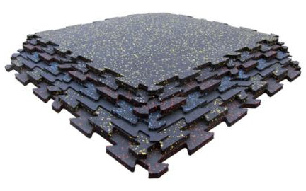 Green EPDM Rubber Gym Flooring Sound Insulation Outdoor Playground Tiles Anti Slip