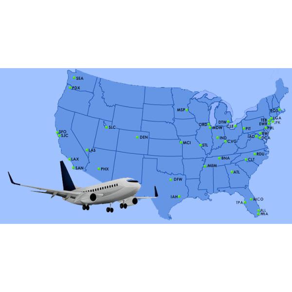 Air Express Courier Freight China To USA International Fast Courier Service