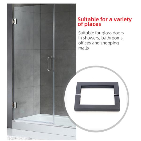 Modern 8 Inches 200mm H Shower Door Handle for Glass Door in SS304 Polish Finish
