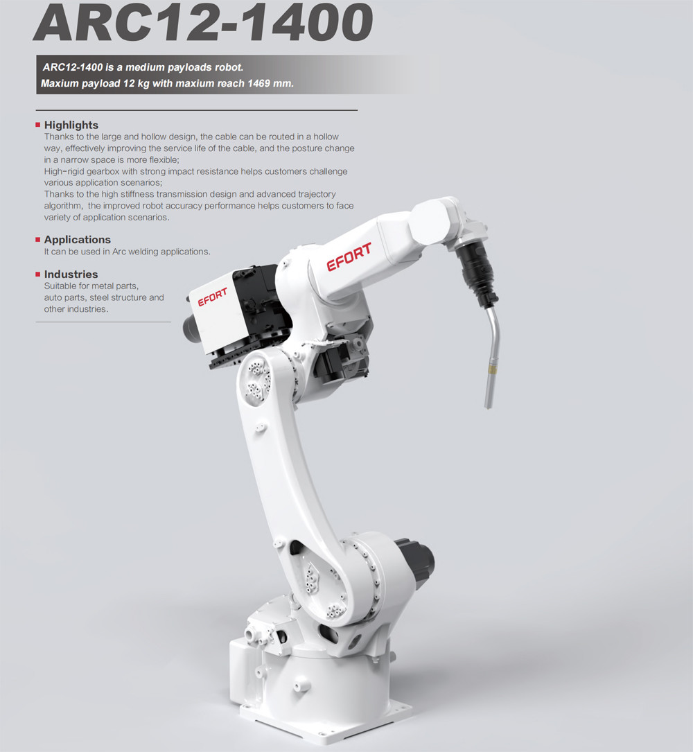 Arc Welding Robot For Steel Structure And Other Industries ARC12-1400 Payload 12kg Reach 1469mm