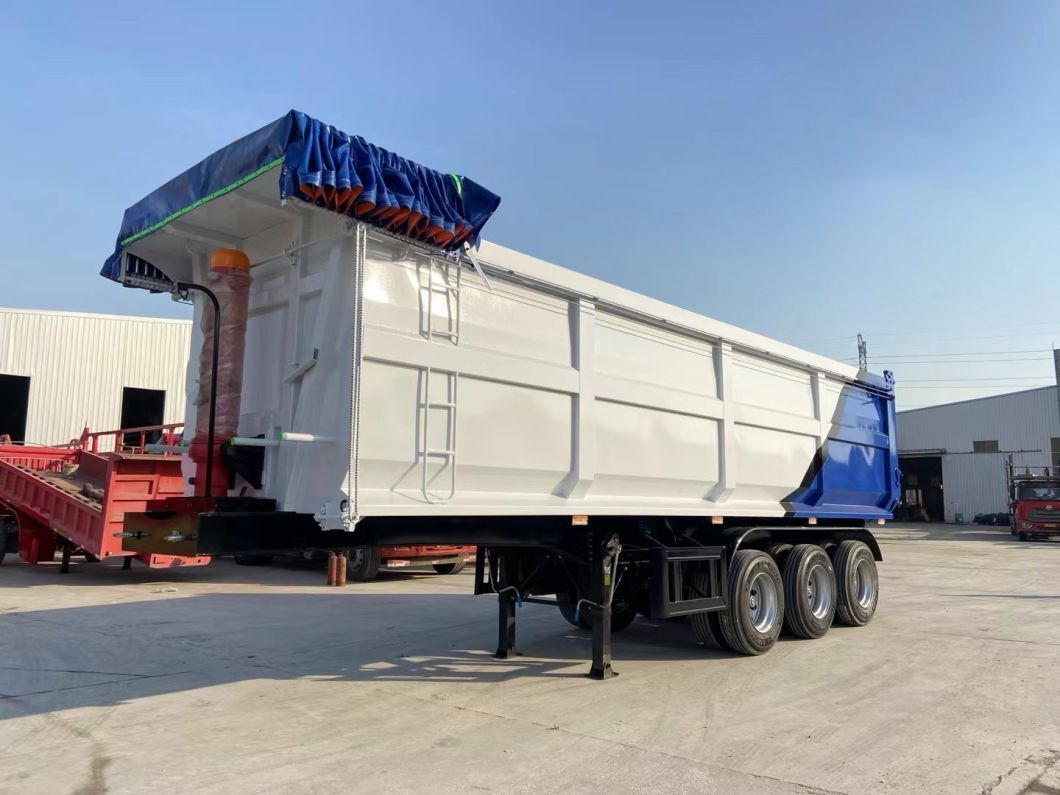 Tri-Axle Rear Dump Trailer Truck Trailer for Heavy-Duty Transport