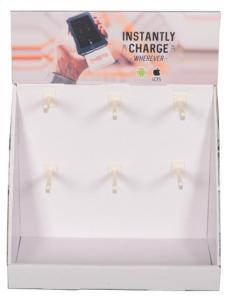 CCNB Cardboard Countertop Displays With Hooks Matt Lamination