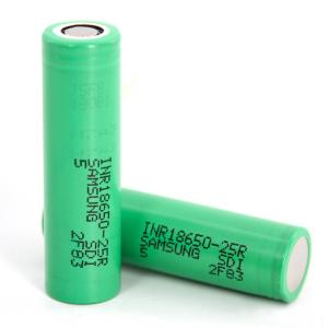 China 3.7V 2500mah 25r Lithium 18650 Rechargeable Battery Cells wholesale