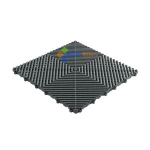 Dark Gray PP Interlocking Floor Tile 400*400mm For Use In Garages Workshop