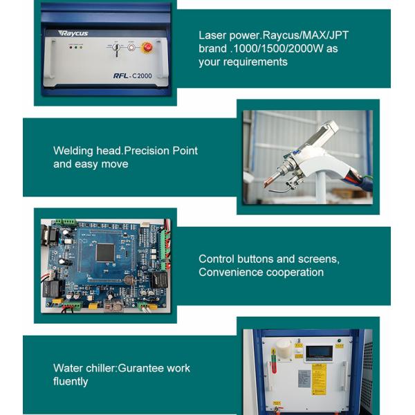 Handheld Metal Raycus Fiber Laser Welding Machine 1000w 1500w 2000w